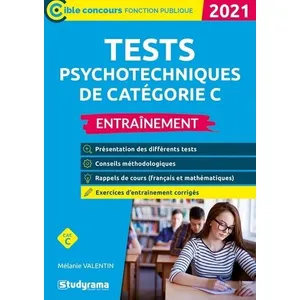 Comparateur de prix : Studyrama Eds Tests psychotechniques de catégorie C - Entraînement
