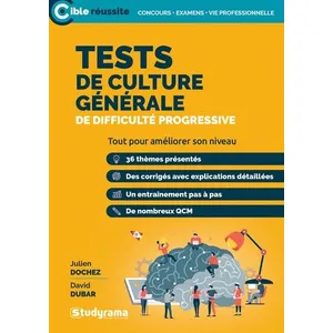 Comparateur de prix : Studyrama Eds Tests de culture générale de difficulté progressive