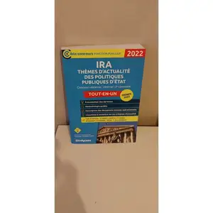 Studyrama Eds Concours Des Ira - Thèmes D'actualité Des Politiques Publiques D'etat Tout-En-Un pas cher
