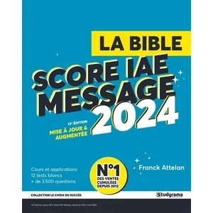 Studyrama Eds La Bible du Score IAE Message 2024 pas cher