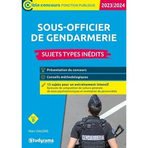 Comparateur de prix : Studyrama Eds Sous-Officier De Gendarmerie - Sujets Types Inédits