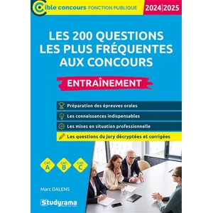 Comparateur de prix : Studyrama Eds Les 200 questions les plus fréquentes aux concours - Entraînement