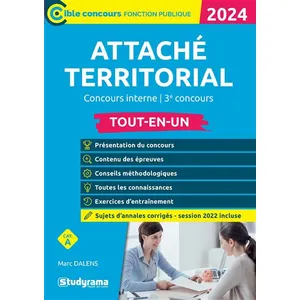 Studyrama Eds Attaché territorial   Concours interne et 3e concours