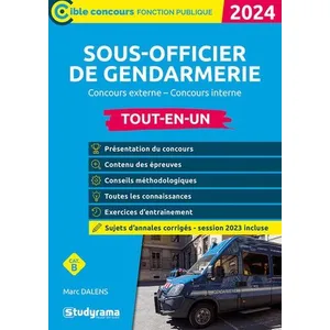 Comparateur de prix : Studyrama Eds Sous-officier de gendarmerie - Tout-en-un
