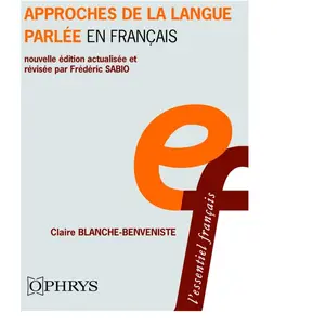 Comparateur de prix : OPHRYS Approches De La Langue Parlée En Français