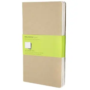 Comparateur de prix : Set de 3 cahiers grand format à pages blanches Moleskine Marron Kraft