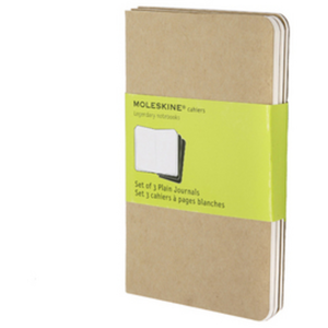 Comparateur de prix : Set de 3 cahiers format de poche à pages blanches Moleskine Marron Kraft