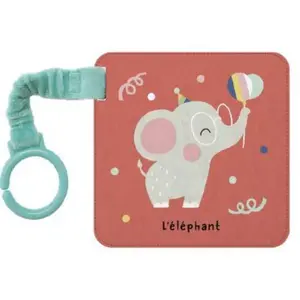 Tam-Tam L'éléphant - Livre poussette en tissu pas cher