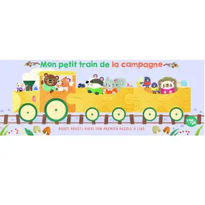 TAM TAM EDTS Pouet pouet! Voici ton premier puzzle à lire - Mon petit train de la campagne (Coffret) pas cher
