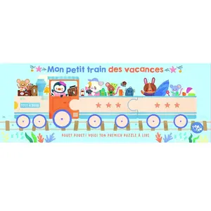 TAM TAM EDTS Pouet pouet! Voici ton premier puzzle à lire - Mon petit train de vacances (Coffret) pas cher