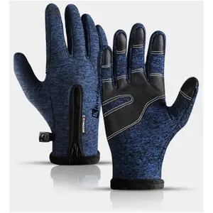 Gants dhiver Doublure Chauffants ANNEFLY Gants à écran Tactile pour Hommes et Femmes Anti FroidAntidérapantsBleu-L pas cher