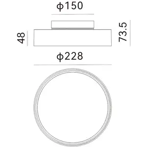 Molto Luce plafonnier d'extérieur LED Nona, Ø 22,8 cm, anthraciteVendu parluminaire