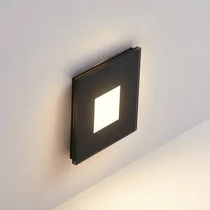 Molto Luce lampe encastrable LED Wall R68 Glass SQ, noir, CCT pas cher
