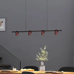 Comparateur de prix : Molto Luce Suspension Nuun PD, noir/marron café, 4 lampes