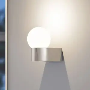Molto Luce applique d'extérieur Lanu Round, chrome, aluminium/verreVendu parluminaire