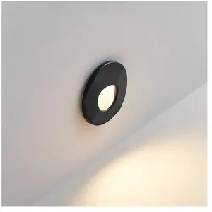 Molto Luce lampe encastrable LED Wall 68R Sina IP44 RD, noirVendu parluminaire