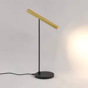 Molto Luce lampe à poser LED Meyjo T, noir/or, aluminium pas cher