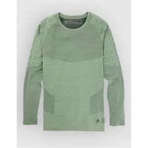 Burton - Haut sous-vêtement ras-du-cou en laine mérinos [ak] Slokar homme, Hedge Green / True Black, M pas cher