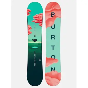 Tableau Snowboard Burton Yeasayer Camber vert turquoise femme - 152 pas cher