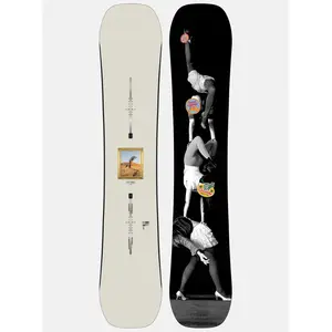 Planche de snowboard Burton Good Company Camber blanc noir - 152 pas cher
