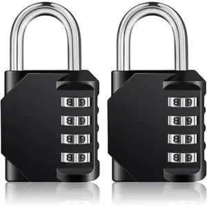 Cadenas à combinaison 4 chiffres - AUDBURN - Noir - Robuste et durable - Format compact - Portable pas cher