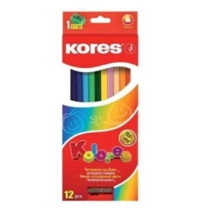 Kores crayons de couleur, ?tui en carton de 12 + bb93312