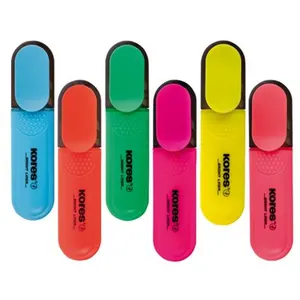 Etui De 6 Surligneurs Bright Liner - Pointe Biseautée - Kores pas cher