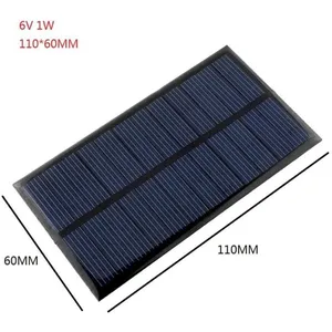 1w 6V Panneau Solaire 6V 1W, Module Pour Piles, Charge De Téléphone Po...Vendu parcdiscount