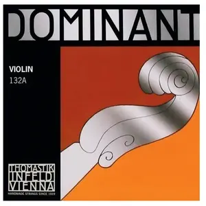 Cordes Thomastik Violon Dominant Noyau plein nylon Ré Argent filé. 4/4; Moyen