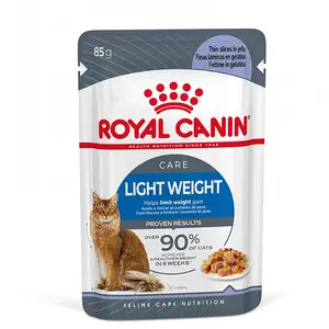 Comparateur de prix : 12x85g Light Weight Care en gelée Royal Canin - Sachet pour chat