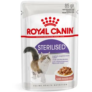 Comparateur de prix : Boîtes Chat - Royal Canin Sachet Sterilised Sauce 12 x 85 g