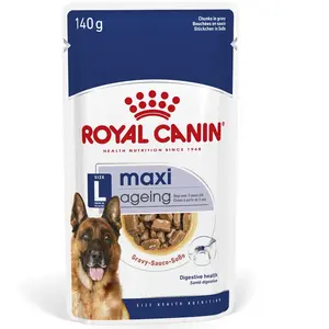 Comparateur de prix : Royal Canin Maxi Ageing en sauce pour chien - 10 x 140 g