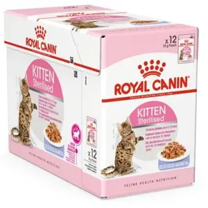 Comparateur de prix : Sachets Kitten Sterilised en Gelée pour Chaton - Royal Canin - 12x85g