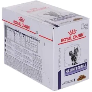 Comparateur de prix : 12x85g Royal Canin Expert Mature Consult en sauce - Pâtée pour chat