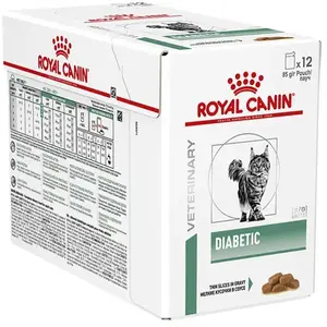 Comparateur de prix : Croquettes pour chat Royal Canin VHN Diabetic (x12) Blanc 85 g 8126261