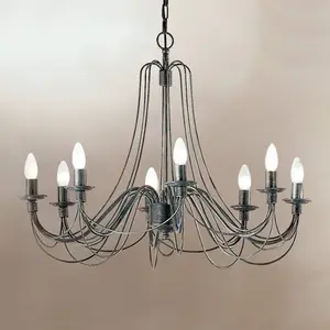 Orion Grand lustre CLARA au style rustique, 8 ampoulesVendu parluminaire