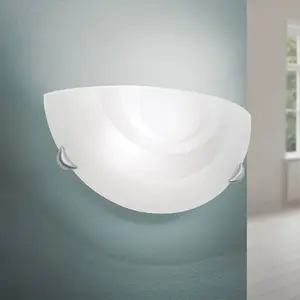 Orion Applique murale Ada en verre opale, semi-circulaireVendu parluminaire