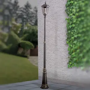 Orion Lampadaire Fabio brun à 1 lampe 211 cm