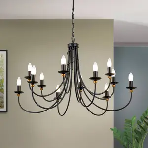 Orion Élégant lustre GARDA rustique, 12 ampoulesVendu parluminaire