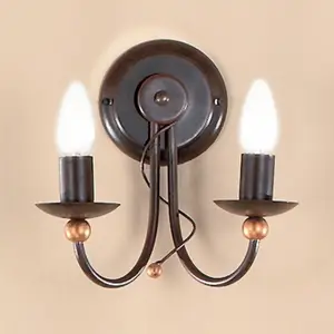 Orion Applique GARDA à 2 ampoules au style rustique pas cher