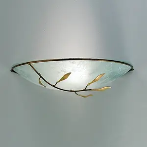 Orion Applique murale Luca, or antique, verre scavo pas cher