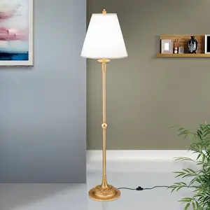 Orion Lampadaire DONATA de style, abat-jour plissé pas cher