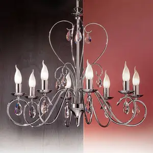 Orion Lustre gracieux FIORETTO 8 ampoules, chroméVendu parluminaire
