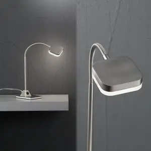 Orion Lampe à poser LED Tobias, nickel mat pas cher