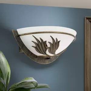 Orion Applique murale Fleur, or antique pas cher