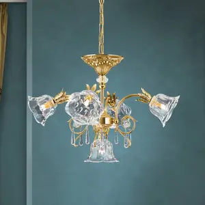Orion Lustre doré resplendissant KAISA, 5 lumières