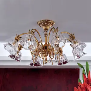 Orion KAISA - lustre doré resplendissant 8 lumières