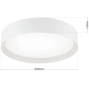 Orion Plafonnier LED VARIO, Ø 40 cm, blanc, métal, CCT, à intensité va...Vendu parluminaire