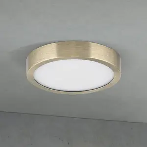 Orion Plafonnier LED Disc, couleur laiton antique, Ø 14 cm, CCT pas cher