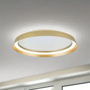 Orion Plafonnier LED Manta, Ø 45 cm, doré, aluminium, up/downVendu parluminaire